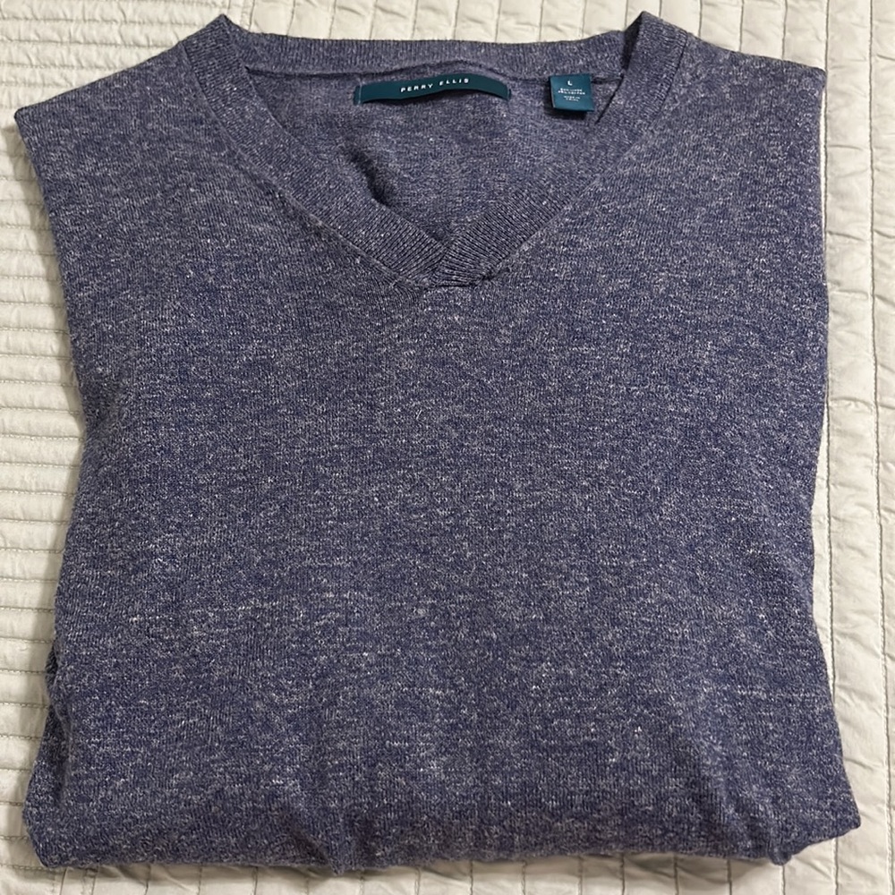Perry Ellis Linen/Cotton Sweater. Size L